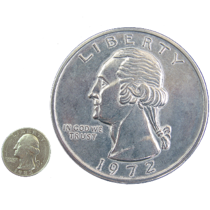 Jumbo 3" Quarter Coin metal